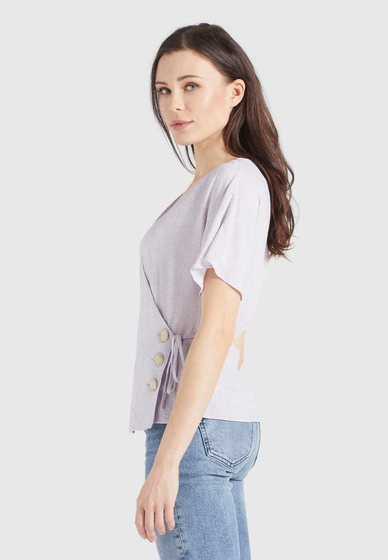 Brandneu 💯 Khujo GIOVANNA - Bluse - Flieder-weiß Gepunktet, Damen 🛒 5 Brandneu 💯 Khujo GIOVANNA - Bluse - Flieder-weiß Gepunktet, Damen 🛒 – Bild 5