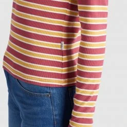 Brandneu ❤️ Khujo SICHUAN - Langarmshirt - Rosa-ocker Gestreift, Damen 🧨 -Khujo Verkaufsladen 8ee95ad5ae4d4309ae698f006696ced7