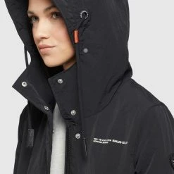 Brandneu 🥰 Khujo ADDA - Parka - Schwarz, Damen 🎁 -Khujo Verkaufsladen 90919c4e1c4b450faf5890ed02d6dacd
