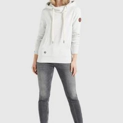 Neu 🎉 Khujo FANCI - Kapuzenpullover - Hellgrau Meliert, Damen ❤️