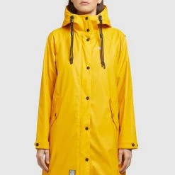 Billig 💯 Khujo ODELIE - Regenjacke / Wasserabweisende Jacke - Gelb, Damen 🤩