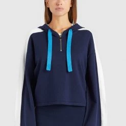 Rabatt 🎁 Khujo ZENGINA - Kapuzenpullover - Blue/white, Damen ✔️