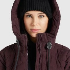 Brandneu 🌟 Khujo TOOTS PEACHED - Wintermantel - Weinrot, Damen 😀 -Khujo Verkaufsladen 97f518cee02043b6ac5ce30542d020e8