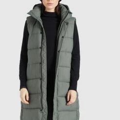 Am billigsten 👏 Khujo MAGNETA MATT - Weste - Graugrün, Damen ✨ -Khujo Verkaufsladen 98a59ced44984b2788eda552511da06a