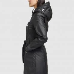 Schlussverkauf 😉 Khujo GLENNA - Regenjacke / Wasserabweisende Jacke - Schwarz, Damen 😍 -Khujo Verkaufsladen 99759c5ff28c49b7ac49d04be145cebc