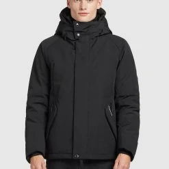 Neu ❤️ Khujo RUDOLF - Winterjacke - Schwarz, Herren ⌛
