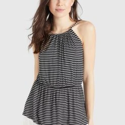 Rabatt ⭐ Khujo VALDA - Top - Schwarz-weiß Gestreift, Damen 🎉 -Khujo Verkaufsladen 9ad14aff73d54477ae9192955bd865b5