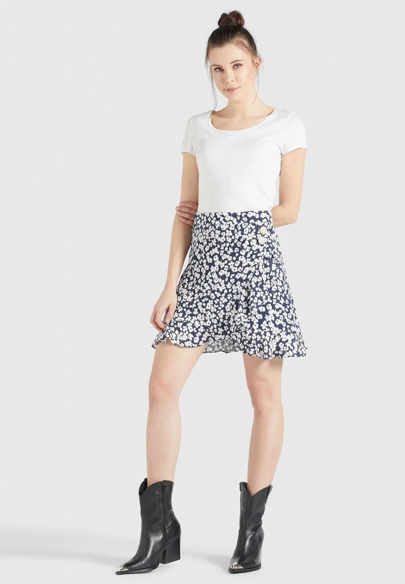 Schlussverkauf 😀 Khujo UNDINE - A-Linien-Rock - Dunkelblau-weiß Geblümt, Damen 🌟 2 Schlussverkauf 😀 Khujo UNDINE - A-Linien-Rock - Dunkelblau-weiß Geblümt, Damen 🌟 – Bild 2