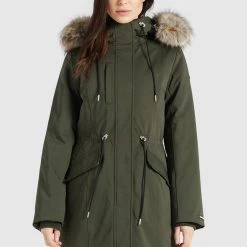 Blitzangebot 🎉 Khujo HARUNA - Wintermantel - Dunkeloliv, Damen 💯