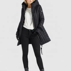 Budget 🎁 Khujo JERRY PRIME5 SALTNPEPPER - Wintermantel - Schwarz-weiß Aop, Damen ⌛