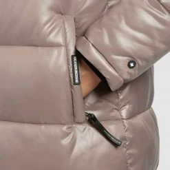 Budget 🛒 Khujo CORINNA SHINY - Wintermantel - Taupe Glänzend, Damen ⌛ -Khujo Verkaufsladen a34a43d3b1f14a0e90cb38d68a1f5c5e