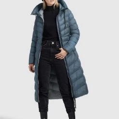 Budget 😀 Khujo INGRAM SHINE - Wintermantel - Blaugrau, Damen 😍 -Khujo Verkaufsladen a460d13d77374667b9ce353a28256f03