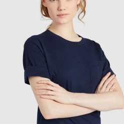 Rabatt 🔔 Khujo ALLMUT - T-Shirt Basic - Dark Blue, Damen 🎉 -Khujo Verkaufsladen a5ff1ccba2fd410ea1fd4ee78b5bb17c