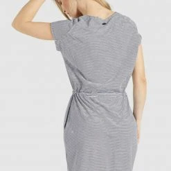 Besorgen ⭐ Khujo ANNEMARIE - Jerseykleid - Weiß-blau Gestreift, Damen 😍 -Khujo Verkaufsladen a63c4275ad2c49d5b956cf0cd9e25e09