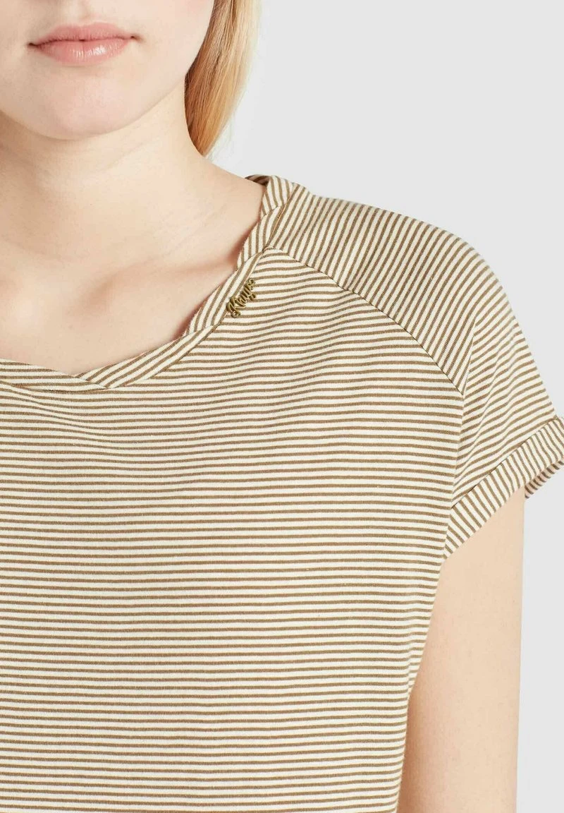 Angebote ✔️ Khujo BABSI - T-Shirt Print - Weiß Ocker Gestreift, Damen ✨ 5 Angebote ✔️ Khujo BABSI - T-Shirt Print - Weiß Ocker Gestreift, Damen ✨ – Bild 5