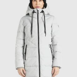 Aktion 🎉 Khujo ELESSA2 - Wintermantel - Hellgrau, Damen 💯