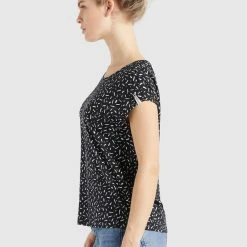 Schlussverkauf ✔️ Khujo TALAJA - T-Shirt Print - Schwarz-weiß Gemustert, Damen 🧨 -Khujo Verkaufsladen b0c116cc253741b294592e8a6478df94