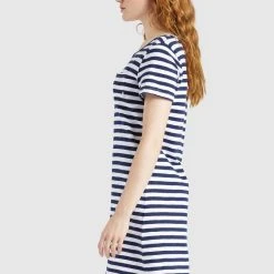 Budget 😉 Khujo VAISHALI - Jerseykleid - Blau Gestreift, Damen 🌟 -Khujo Verkaufsladen b297f94f4c0b4a598f51d097fab863e7