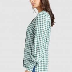 Billig 🎁 Khujo DAMINA - Bluse - Green/white, Damen 😀 10 Billig 🎁 Khujo DAMINA - Bluse - Green/white, Damen 😀 -Khujo Verkaufsladen b94854bae6b649909ac7cf376b14b07a