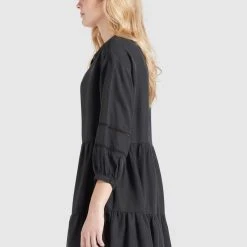 Coupon ❤️ Khujo CREPES - Freizeitkleid - Schwarz, Damen 🧨 -Khujo Verkaufsladen c116bc2943924f01873f15d9d6cf52aa