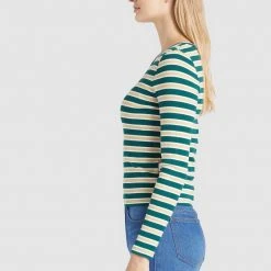 Aktion ⌛ Khujo SICHUAN - Langarmshirt - Grün-beige Gestreift, Damen ✨ 11 Aktion ⌛ Khujo SICHUAN - Langarmshirt - Grün-beige Gestreift, Damen ✨ -Khujo Verkaufsladen c262603868704f00815065a5a9d134f8