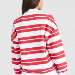 Bestpreis 🔔 Khujo APONA - Sweatshirt - Rot-weiß Gestreift, Damen 🔥 -Khujo Verkaufsladen c34266a751d04618acc8f1f9f5304c84