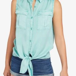 Auslauf ⭐ Khujo LANA - Hemdbluse - Turquoise, Damen 👏