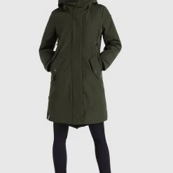 Blitzangebot 😀 Khujo CHARLYN2 - Wintermantel - Dunkeloliv Polyester, Damen 🤩