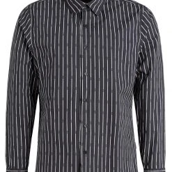 Auslauf 🔔 Khujo WAITE - Hemd - Schwarz Gestreift, Herren ⭐ -Khujo Verkaufsladen cb3363536e9945b29796797e64d6e503