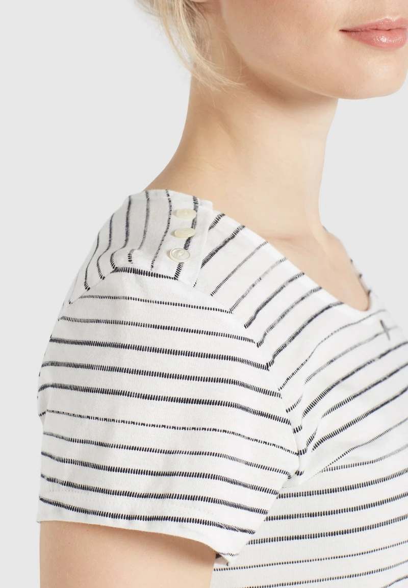 Brandneu 🎉 Khujo RAFAELA - T-Shirt Print - Weiß-schwarz Gestreift, Damen ✔️ 6 Brandneu 🎉 Khujo RAFAELA - T-Shirt Print - Weiß-schwarz Gestreift, Damen ✔️ – Bild 6