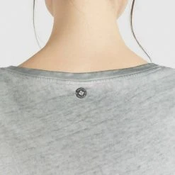 Am billigsten 😉 Khujo BARU - T-Shirt Basic - Grau, Damen 😉 -Khujo Verkaufsladen d154e3e8e8434120ae563cc6d78ae375