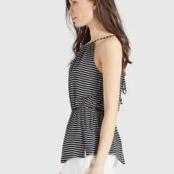 Rabatt ⭐ Khujo VALDA - Top - Schwarz-weiß Gestreift, Damen 🎉 -Khujo Verkaufsladen d5762cbee6454e59aea0a6a9552aac38