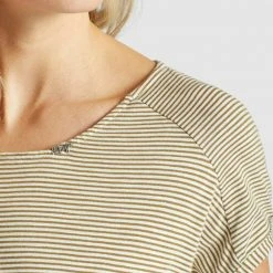 Neu 🛒 Khujo ANNEMARIE - Jerseykleid - Weiß-ocker Gestreift, Damen ✨ -Khujo Verkaufsladen d814b7395bce4774b7c15a557891b879