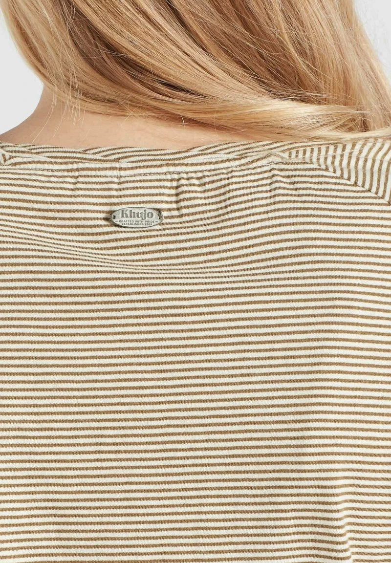 Angebote ✔️ Khujo BABSI - T-Shirt Print - Weiß Ocker Gestreift, Damen ✨ 6 Angebote ✔️ Khujo BABSI - T-Shirt Print - Weiß Ocker Gestreift, Damen ✨ – Bild 6