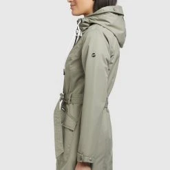 Bestes Angebot ⌛ Khujo LAUREN - Trenchcoat - Graugrün, Damen 😀 -Khujo Verkaufsladen dc41f7ed68644dbabf7e81bf25f49582