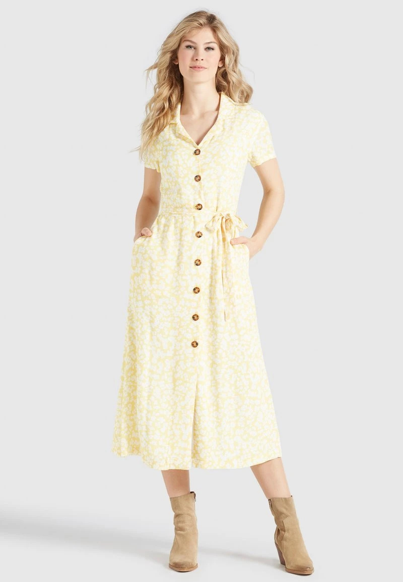 Bestpreis 😍 Khujo GOYA - Blusenkleid - Gelb-weiß Geblümt, Damen ✔️ 2 Bestpreis 😍 Khujo GOYA - Blusenkleid - Gelb-weiß Geblümt, Damen ✔️ – Bild 2