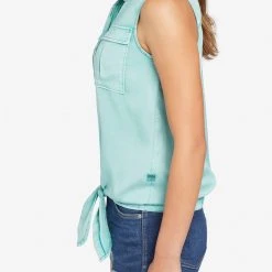 Auslauf ⭐ Khujo LANA - Hemdbluse - Turquoise, Damen 👏 -Khujo Verkaufsladen de98b671c4224bb584bdffcf896284b4