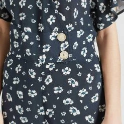 Budget ✨ Khujo BORGIA - Jumpsuit - Blau-weiß Geblümt, Damen ⌛ -Khujo Verkaufsladen dff651dec68045d19295f25e2d4c7b6c