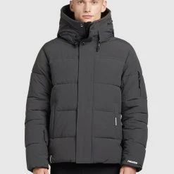 Coupon 🎁 Khujo BARAT - Winterjacke - Dunkelgrau, Herren 🛒