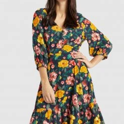 Budget 👏 Khujo SAVORY - Freizeitkleid - Multi-coloured, Damen ❤️
