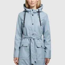 Coupon ✔️ Khujo GLENNA - Regenjacke / Wasserabweisende Jacke - Hellblau, Damen 😉
