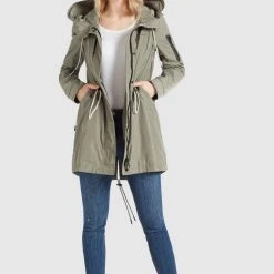 Budget ⭐ Khujo CATHARINA - Parka - Hellkhaki, Damen ⭐ -Khujo Verkaufsladen f35fc8f9a04b4b84ac9c772c24d956ac