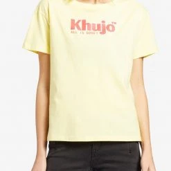 Beste Bewertungen von ✨ Khujo MARLENIA LOGO - T-Shirt Print - Yellow, Damen ✨