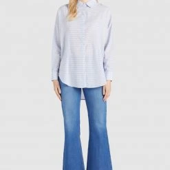 Aktion ✨ Khujo HINDE - Hemdbluse - Blue/white, Damen 💯 -Khujo Verkaufsladen f58e2b57ce9842ac8abe4a9092618b95