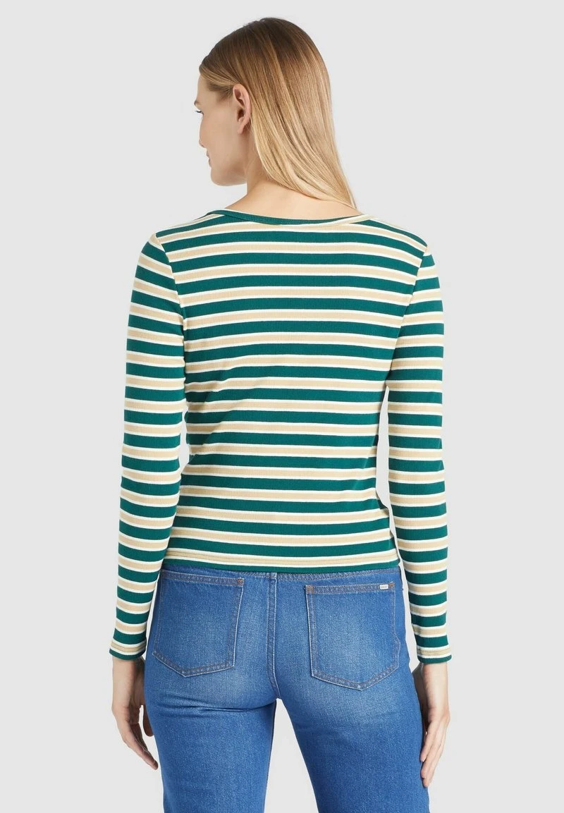 Aktion ⌛ Khujo SICHUAN - Langarmshirt - Grün-beige Gestreift, Damen ✨ 3 Aktion ⌛ Khujo SICHUAN - Langarmshirt - Grün-beige Gestreift, Damen ✨ – Bild 3