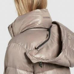 Budget 🛒 Khujo CORINNA SHINY - Wintermantel - Taupe Glänzend, Damen ⌛ -Khujo Verkaufsladen f8a7e33bbdea4ad6aec0ee9731266bbe