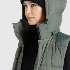 Am billigsten 👏 Khujo MAGNETA MATT - Weste - Graugrün, Damen ✨ -Khujo Verkaufsladen f9430abade30422295ab085a07de991e