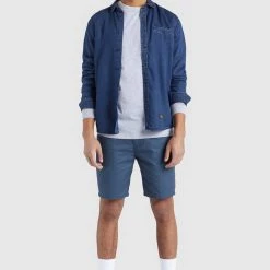 Neu 🎁 Khujo POSTO - Hemd - Denim Blau, Herren ❤️ -Khujo Verkaufsladen fa7cc35874e84c95b10461fe7aaaedcd