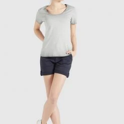 Großhandel 👏 Khujo PERGOLA - T-Shirt Basic - Grau, Damen ⭐ -Khujo Verkaufsladen fc0491f3bec4431296249700ae858b39