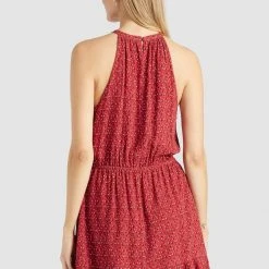 Bester Verkauf 🔔 Khujo KELSA - Freizeitkleid - Rot Geblümt, Damen 🥰 -Khujo Verkaufsladen ff84a3207f194441adcb9ab23fe3afee